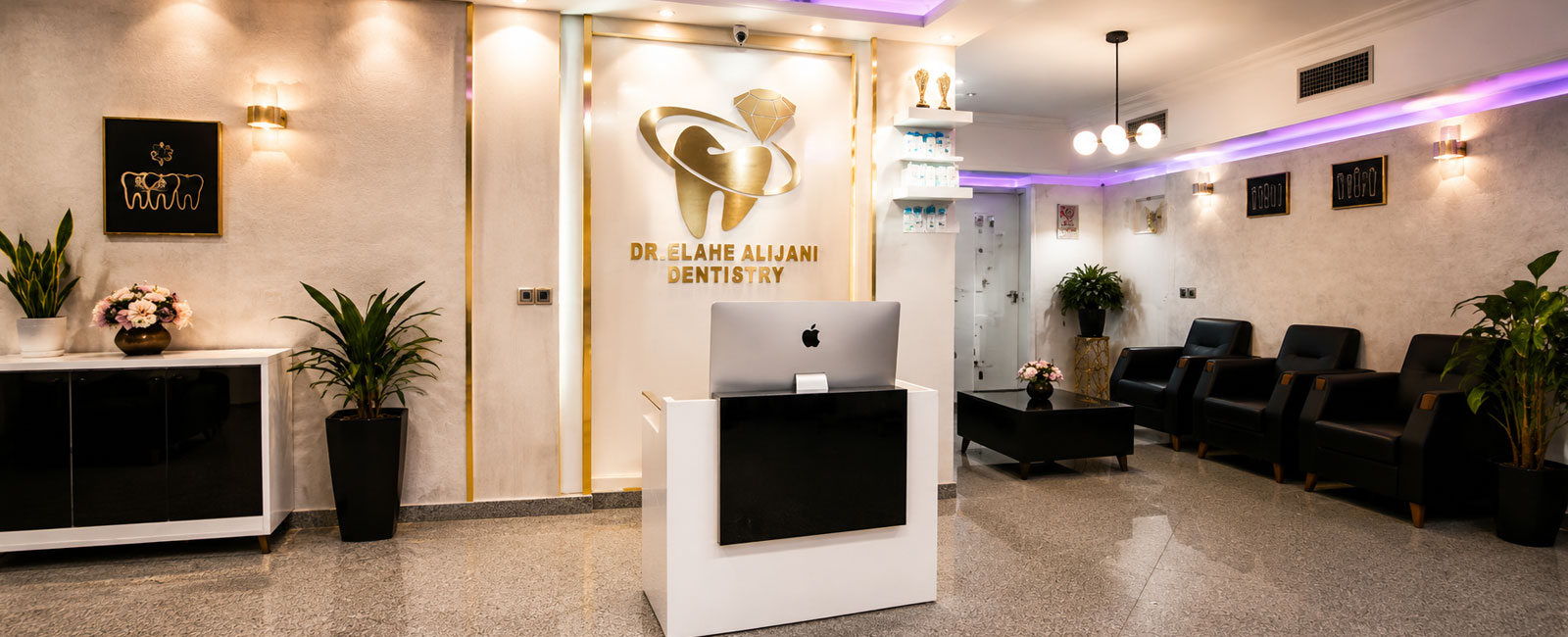 فضای پذیرش مطب دندانپزشکی دکتر الهه علیجانی دخت